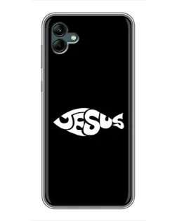 Чехол для Samsung Galaxy A04 с картинкой «Рыба Jesus»