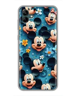 Чехол для Samsung Galaxy A04 с картинкой «Паттерн Микки и Минни»
