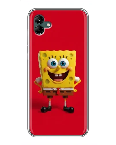 Чехол для Samsung Galaxy A04 с картинкой «Спанч Боб на красном»