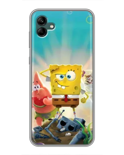 Чехол для Samsung Galaxy A04 с картинкой «Спанч Боб победитель»