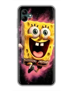 Чехол для Samsung Galaxy A04 с картинкой «Взрывной Спанч Боб»