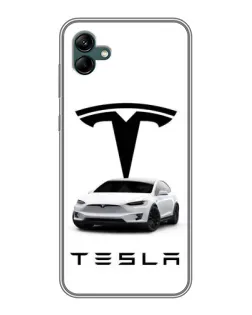 Чехол для Samsung Galaxy A04 с картинкой «Tesla White Style»