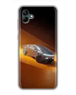 Чехол для Samsung Galaxy A04 с картинкой «Cybertruck в пустыне»