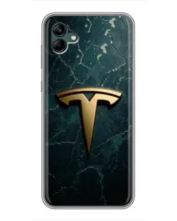 Чехол для Samsung Galaxy A04 с картинкой «Мраморная Tesla Gold»