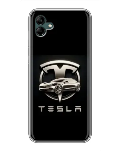 Чехол для Samsung Galaxy A04 с картинкой «Tesla — серебристое авто» Чехол для Samsung Galaxy A04 с картинкой «Tesla — серебристое авто»