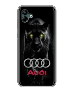 Чехол для Samsung Galaxy A04 с картинкой «Пантера и Audi» Чехол для Samsung Galaxy A04 с картинкой «Пантера и Audi»
