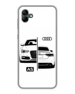 Чехол для Samsung Galaxy A04 с картинкой «Audi — контрастный дизайн» Чехол для Samsung Galaxy A04 с картинкой «Audi — контрастный дизайн»