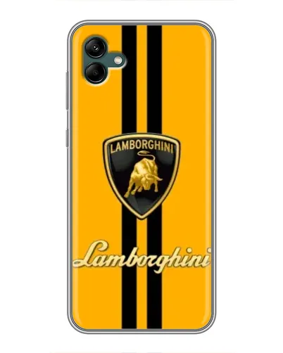 Чехол для Samsung Galaxy A04 с картинкой «Lamborghini Stripe желтый»