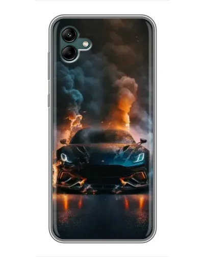 Чехол для Samsung Galaxy A04 с картинкой «Lamborghini дымная эстетика»