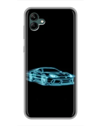 Чехол для Samsung Galaxy A04 с картинкой «Неоновый контур Lamborghini»