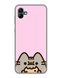 Чехол для Samsung Galaxy A04 с картинкой «Pusheen и печенье»