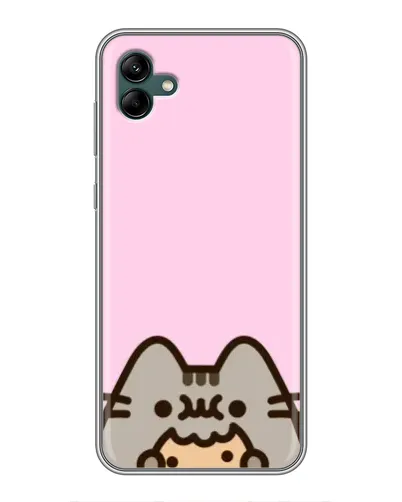 Чехол для Samsung Galaxy A04 с картинкой «Pusheen и печенье»