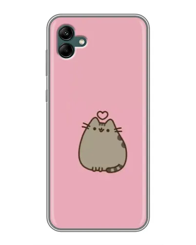 Чехол для Samsung Galaxy A04 с картинкой «Pusheen сердце»