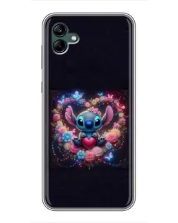 Чехол для Samsung Galaxy A04 с картинкой «Stitch в цветах» Чехол для Samsung Galaxy A04 с картинкой «Stitch в цветах»