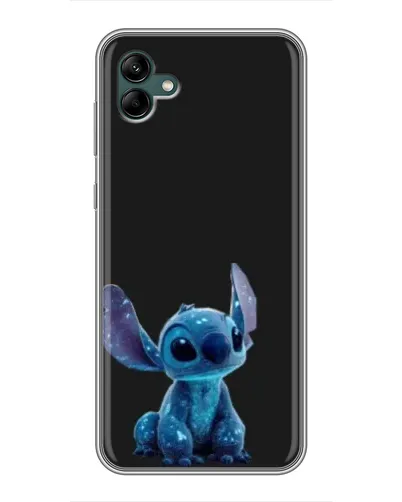 Чехол для Samsung Galaxy A04 с картинкой «Стич на черном»