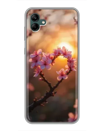 Чехол для Samsung Galaxy A04 с картинкой «Розовый цвет сердце на фоне заката» Чехол для Samsung Galaxy A04 с картинкой «Розовый цвет сердце на фоне заката»