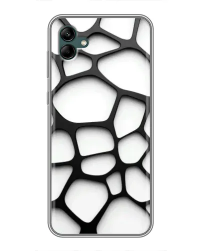 Чехол для Samsung Galaxy A04 с картинкой «Белая объемная сетка»