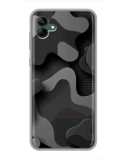 Чехол для Samsung Galaxy A04 с картинкой «Темный абстрактный камуфляж»