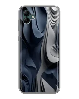 Чехол для Samsung Galaxy A04 с картинкой «Объемные синие складки»
