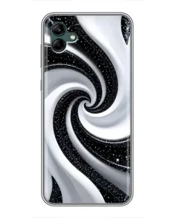 Чехол для Samsung Galaxy A04 с картинкой «Черно-белая спираль»