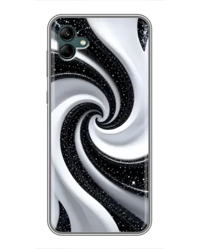 Чехол для Samsung Galaxy A04 с картинкой «Черно-белая спираль»