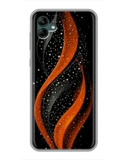 Чехол для Samsung Galaxy A04 с картинкой «Огненная звездная волна»