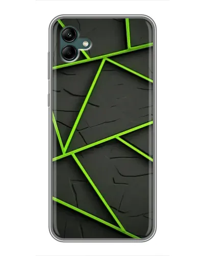 Чехол для Samsung Galaxy A04 с картинкой «Зеленые геометрические линии»