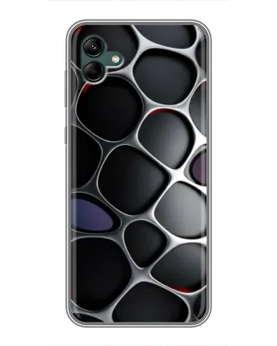 Чехол для Samsung Galaxy A04 с картинкой «Объемная темная решетка»