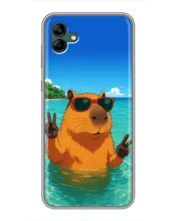 Чехол для Samsung Galaxy A04 с картинкой «Морская капибара»