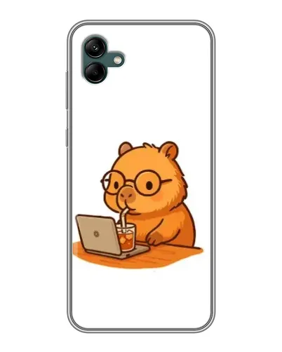 Чехол для Samsung Galaxy A04 с картинкой «Капибара с ноутбуком» Чехол для Samsung Galaxy A04 с картинкой «Капибара с ноутбуком»