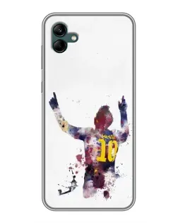 Чехол для Samsung Galaxy A04 с картинкой «Акварельный Месси Барселона»