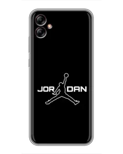 Чехол для Samsung Galaxy A04e (A042) с картинкой «Nike Pink Swirl»