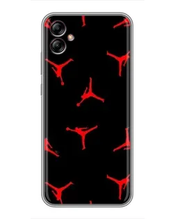 Чехол для Samsung Galaxy A04e (A042) с картинкой «Jordan Red Pattern»