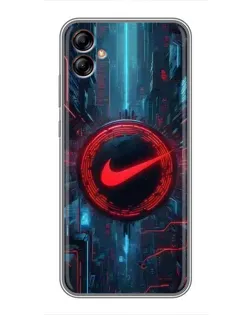 Чехол для Samsung Galaxy A04e (A042) с картинкой «Техногенный стиль Nike»