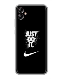 Чехол для Samsung Galaxy A04e (A042) с картинкой «Текстовый принт Nike»