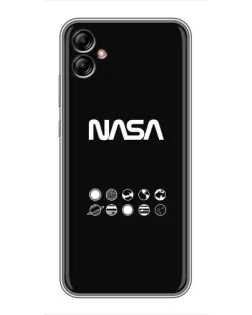 Чехол для Samsung Galaxy A04e (A042) с картинкой «NASA — технический принт»