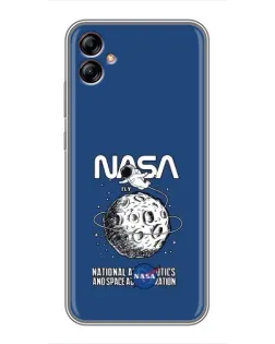 Чехол для Samsung Galaxy A04e (A042) с картинкой «NASA — лунная миссия»
