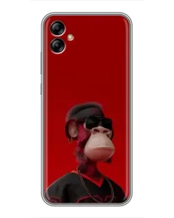 Чехол для Samsung Galaxy A04e (A042) с картинкой «Bored Ape в красном» Чехол для Samsung Galaxy A04e (A042) с картинкой «Bored Ape в красном»