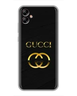 Чехол для Samsung Galaxy A04e (A042) с картинкой «Золотой логотип Gucci»