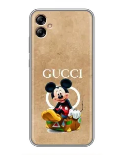 Чехол для Samsung Galaxy A04e (A042) с картинкой «Микки Маус Gucci — крафт»