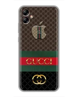 Чехол для Samsung Galaxy A04e (A042) с картинкой «Gucci — брендированный десерт»
