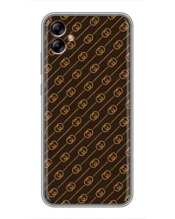 Чехол для Samsung Galaxy A04e (A042) с картинкой «Gucci — золотые диагонали»