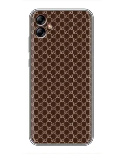 Чехол для Samsung Galaxy A04e (A042) с картинкой «Gucci — шоколадная сетка»