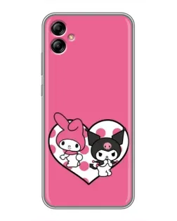 Чехол для Samsung Galaxy A04e (A042) с картинкой «Kuromi и My Melody»