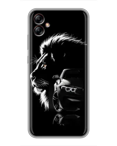 Чехол для Samsung Galaxy A04e (A042) с картинкой «BMW и лев» Чехол для Samsung Galaxy A04e (A042) с картинкой «BMW и лев»