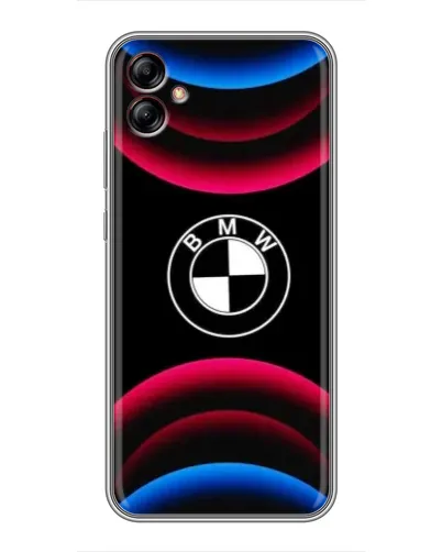 Чехол для Samsung Galaxy A04e (A042) с картинкой «Логотип BMW и неоновые дуги» Чехол для Samsung Galaxy A04e (A042) с картинкой «Логотип BMW и неоновые дуги»