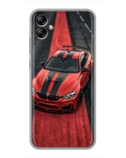 Чехол для Samsung Galaxy A04e (A042) с картинкой «BMW на красной дорожке»