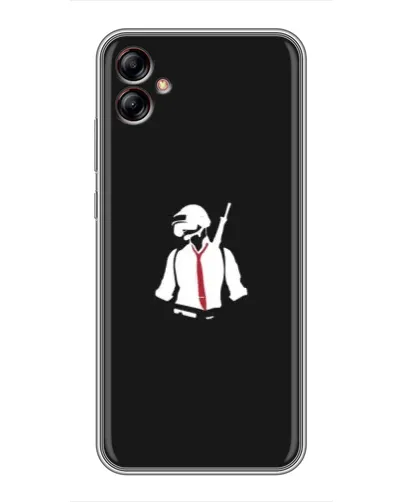 Чехол для Samsung Galaxy A04e (A042) с картинкой «PUBG — силуэт воина» Чехол для Samsung Galaxy A04e (A042) с картинкой «PUBG — силуэт воина»