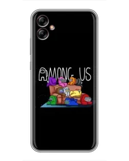 Чехол для Samsung Galaxy A04e (A042) с картинкой «Логотип Among Us»
