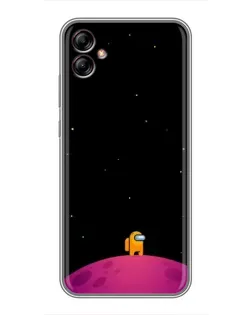 Чехол для Samsung Galaxy A04e (A042) с картинкой «Одинокий герой на планете»